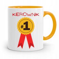 Kubek Żółty Dla Kierownika Kierownik Numer Jeden Z Nadrukiem Ze Zdjęciem
