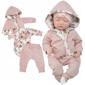 KOMPLET niemowlęcy DRES DLA DZIEWCZYNKI 3cz. 86