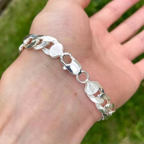 Srebrna Bransoletka Pancerka pr. 925 SREBRO Męska Diamentowana 6mm + GRATIS na Arena.pl