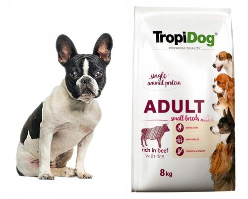 TROPIDOG Small Mini Beef 8kg Adult Wołowina dla małych ras na Arena.pl