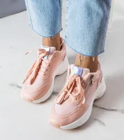 Różowe sneakersy na koturnie Stacey 39