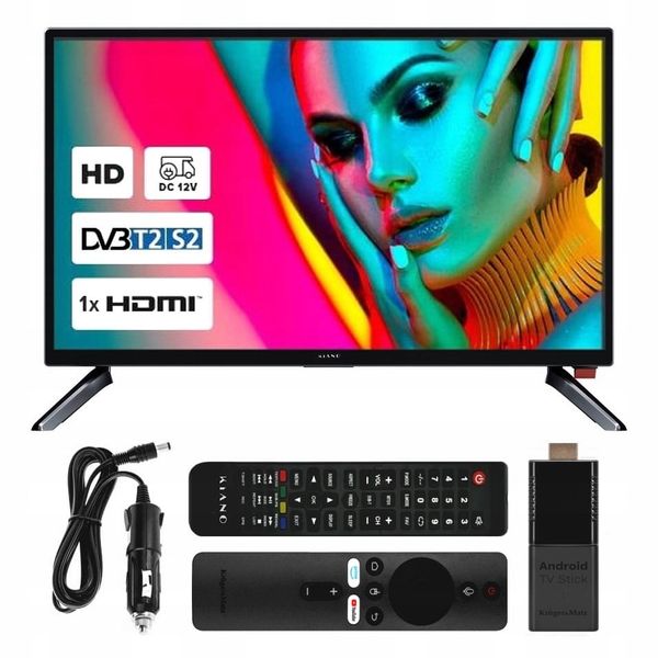 Telewizor do KAMPERA 12V KIANO 24 cale SMART ANDROID TV WiFi BT USB HDMI zdjęcie 15