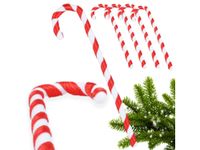 4x zawieszka bombka choinkowa laska mikołaja ozdoba zestaw 4szt