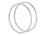 KLASYCZNE SREBRNE KOLCZYKI GRUBE DUŻE KOŁA 5CM 2MM