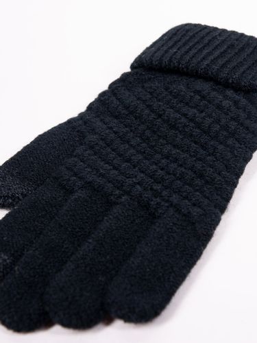 Rękawiczki dziewczęce pięciopalczaste czarne ze strukturą 16 YOCLUB na Arena.pl