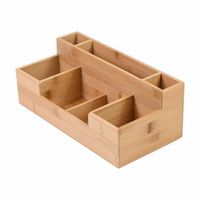 Organizer na artykuły papiernicze, bambusowy 30 x 15 x 11 cm