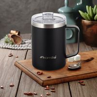 KUBEK TERMICZNY stalowy TERMOS do kawy herbaty z uchwytem KAMILLE 360ml