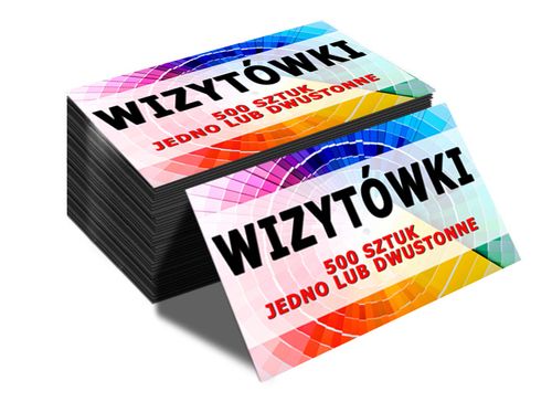 400g! WIZYTÓWKI 500 szt JEDNO DWUSTRONNE MEGA SZTYWNE 500+100 Gratis! =600 na Arena.pl
