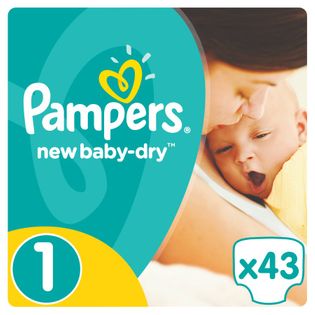 Pieluchy Pampers New Baby 1 Newborn (43 sztuki) x 6 opakowań