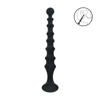 levelz sonda anatomiczna silikonowa czarna żebrowana, flared base