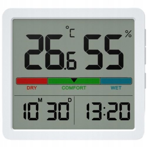 STACJA POGODOWA MANTA BEZPRZEWODOWA TERMOMETR HIGROMETR ZEGAR DATA na Arena.pl