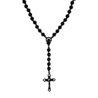 różaniec na szyję czarny unisex (c15/roz/41kolor)