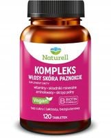 Naturell Kompleks Włosy Skóra Paznokcie Biotyna Skrzyp Cynk 120 Tabletek