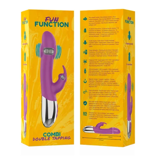 fun function combi double tapping - model z dwoma silnikami, silikon, 21 cm na Arena.pl