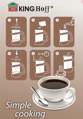 kinghoff zaparzacz do kawy/herbaty z dociskiem 1000ml kh-1399 na Arena.pl