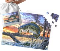 PUZZLE TRADYCYJNE - RYBY WĘDKOWANIE DLA FANA WĘDKOWANIA 70el + WORECZEK
