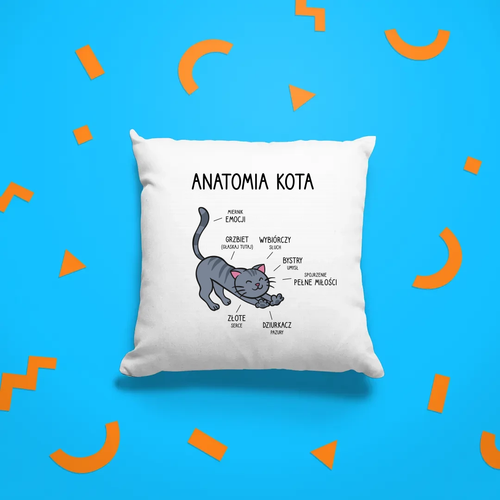 Anatomia kota  - poduszka na prezent na Arena.pl