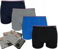 Bokserki Męskie Premium C+3 VBE-648, Gładkie, Komplet 4 Kolory XL