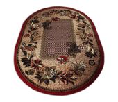 Dywan owalny BCF Alfa 01 czerwony 120 x 170 cm czerwony