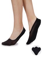 Skarpety stopki damskie laserowe z połyskiem czarne 3PAK 36-41 YOCLUB