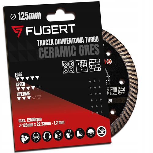 TARCZA DIAMENTOWA DO CIĘCIA GRESU PŁYTEK CERAMIKI 125 MM PRECYZYJNA na Arena.pl