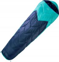 ŚPIWÓR MUMIA TURYSTYCZNY ELBRUS ROHITO II GRANATOWO-TURKUSOWY 220X80 CM