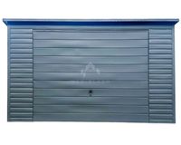 Garaż Blaszany 4x6m Brama Uchylna Drzwi Okno-Rynny Dach spad w tył NB193