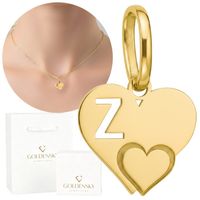 Złota zawieszka wisiorek SERCE Z LITERKA Z 585 GRAWER GRATIS NA PREZENT