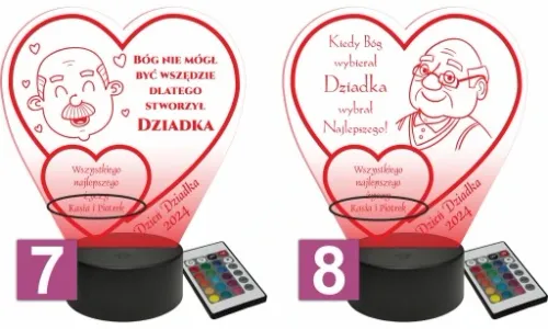 Prezent na Dzień Babci i Dziadka Statuetka dla Dziadków lampka LED + GRAWER na Arena.pl
