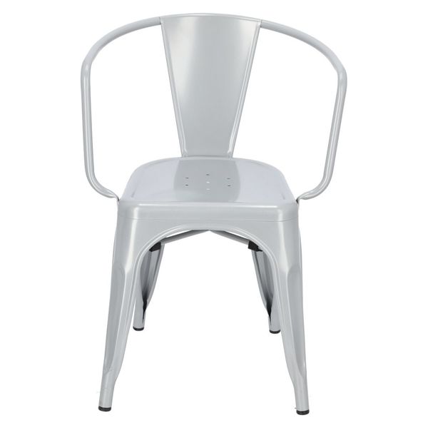 Krzesło Paris Arms szare inspirowane Tolix zdjęcie 4