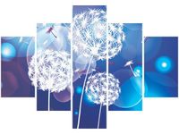 70 100CM OBRAZ 5 ELEM DMUCHAWCE ABSTRAKCYJNYM TLE DRUK PŁÓTNO