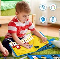 MONTESSORI CICHA KSIĄŻKA SENSORYCZNA ZABAWKA 3D 16 TEMATÓW DLA DZIECI