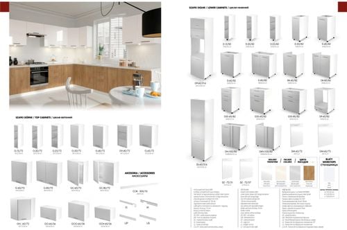 BELLA GN-60/72 SZAFKA GÓRNA NAROŻNA FRONT: JASNY POPIEL POŁYSK na Arena.pl