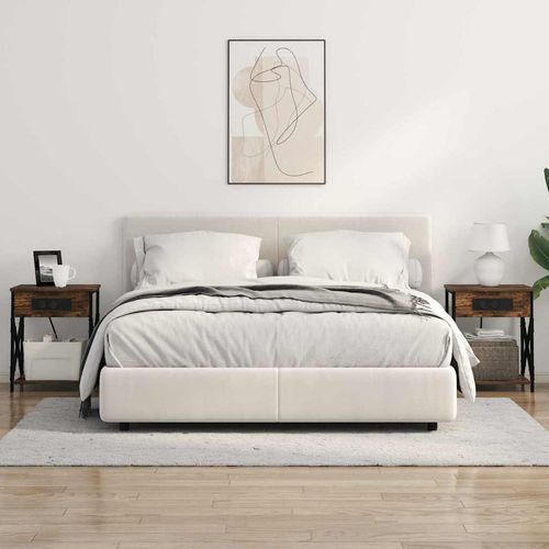 Nocna szafka z stacją ładującą Wędzony dąb 41 x 31 x 51 cm na Arena.pl