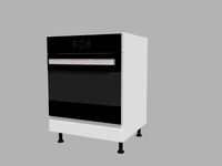 Szafka dolna 60 cm pod piekarnik, podchwyt biały połysk, mat, kolory SIMPLE