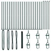 Ogrodzenie z słupkami Zielony 1.4 x 50 m Stal pokryta PCV