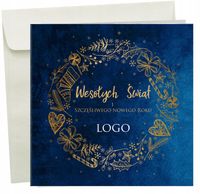 Firmowe kartki świąteczne Boże Narodzenie Z LOGO - Papier perłowy 20 sztuk