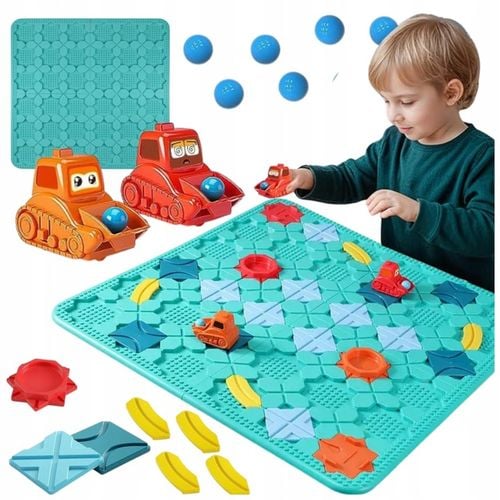 Gra Logiczna dla Dzieci Tor Przeszkód Plansza Koparki Zabawka Edukacyjna 3+ na Arena.pl