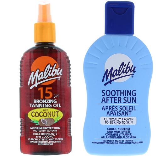Malibu Olejek Brązujący Z Kokosem SPF15 200ml + Balsam Po Opalaniu 200ml na Arena.pl