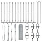 Ogrodzenie z słupkami Srebrny 0.6 x 50 m Stal pokryta PCV