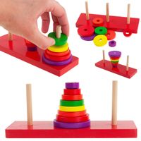 tg50053 klocki drewniane układanka stożek sorter piramida