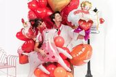 BALONY SERCA CZERWONE SERCE NA ŚLUB WESELE WALENTYNKI 40 CM 16 CALI 100 SZT