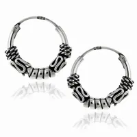 DELIKATNE OKSYDOWANE SREBRNE KOLCZYKI MAŁE KÓŁKA KÓŁECZKA 1.2CM Z OZDOBĄ