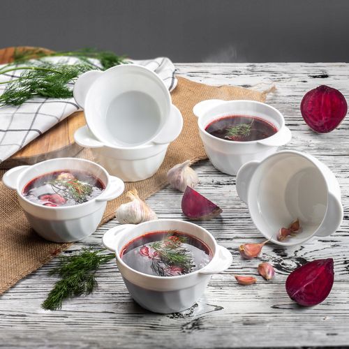 Bulionówka 650ml Flaczarka 3szt Biała Miska Do Zup na Arena.pl