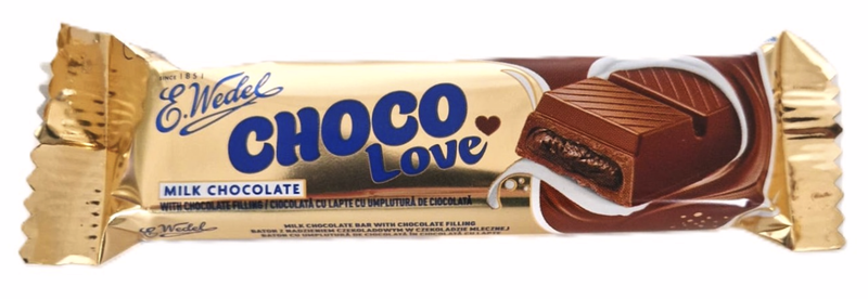WEDEL BATON CHOCO LOVE MILK CHOCOLATE 45G zdjęcie 1