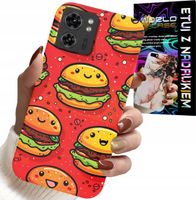 ETUI DO MOTOROLA EDGE 40 - SŁODKIE UŚMIECHNIĘTE BURGERY POKROWIEC