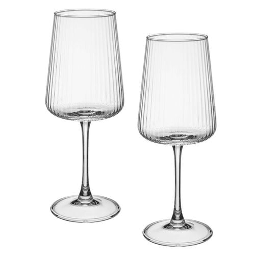 Komplet 2 kieliszków do czerwonego wina 540 ml wody drinków ryflowany na Arena.pl