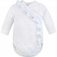 BODY KOPERTOWE dziewczęce ładne wizytowe białe 68