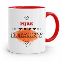 Dla Alkoholika Pijaka Kubek Czerwony Na Prezent Z Nadrukiem Ze Zdjęciem