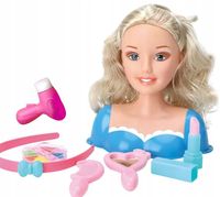 DUŻA GŁOWA LALKI +DODATKI DO CZESANIA MALOWANIA XL